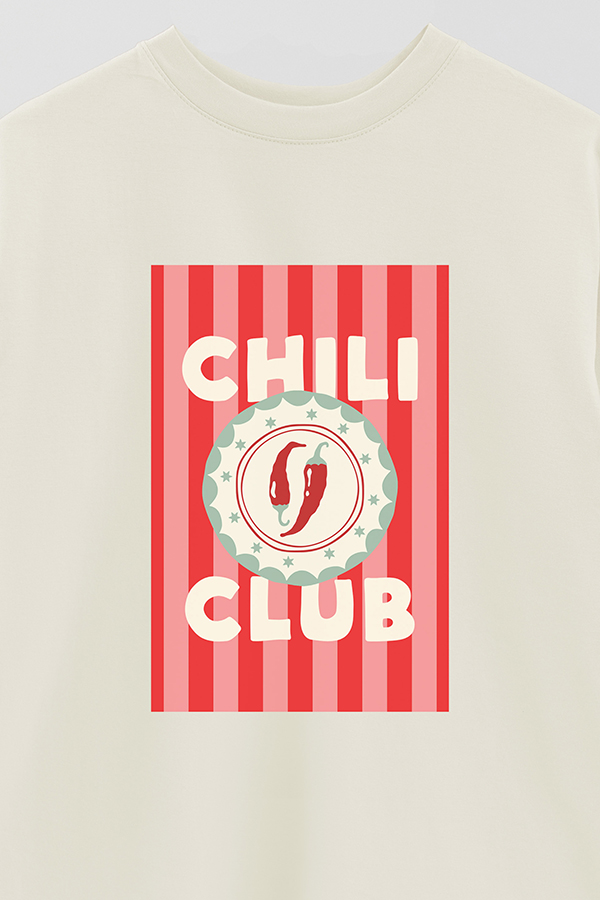 REMERA OVER ESTAMPADA ST CHILLI CLUB