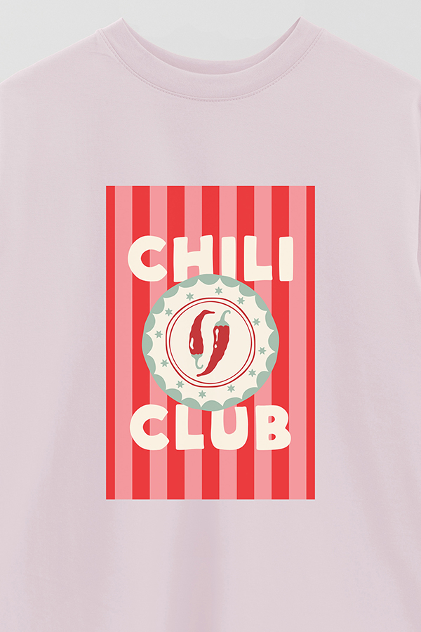 REMERA OVER ESTAMPADA ST CHILLI CLUB