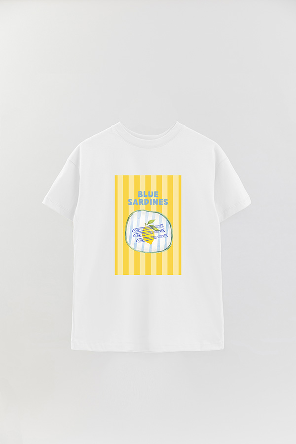 REMERA OVER ESTAMPADA ST BLUE SARDINES