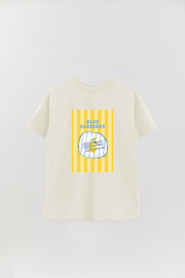 REMERA OVER ESTAMPADA ST BLUE SARDINES