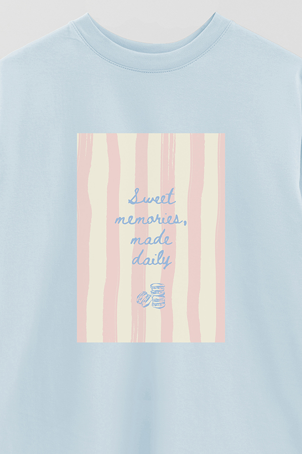 REMERA OVER ESTAMPADA STP SWEET MEMORIES