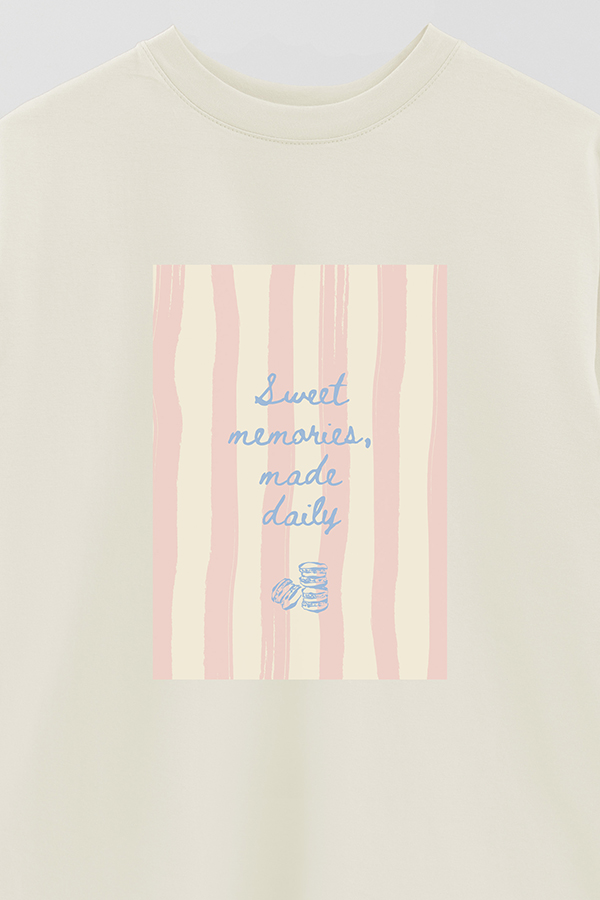 REMERA OVER ESTAMPADA STP SWEET MEMORIES