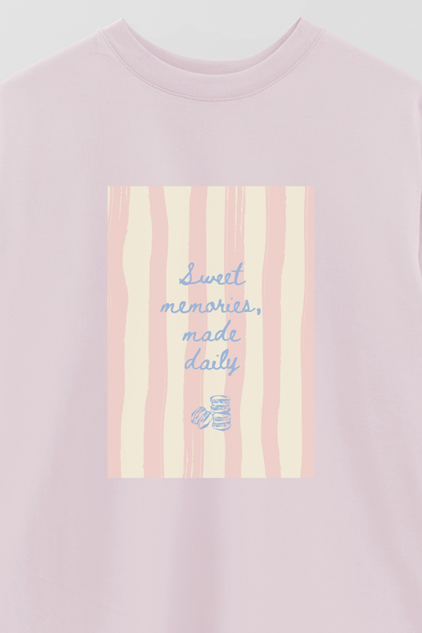 REMERA OVER ESTAMPADA STP SWEET MEMORIES
