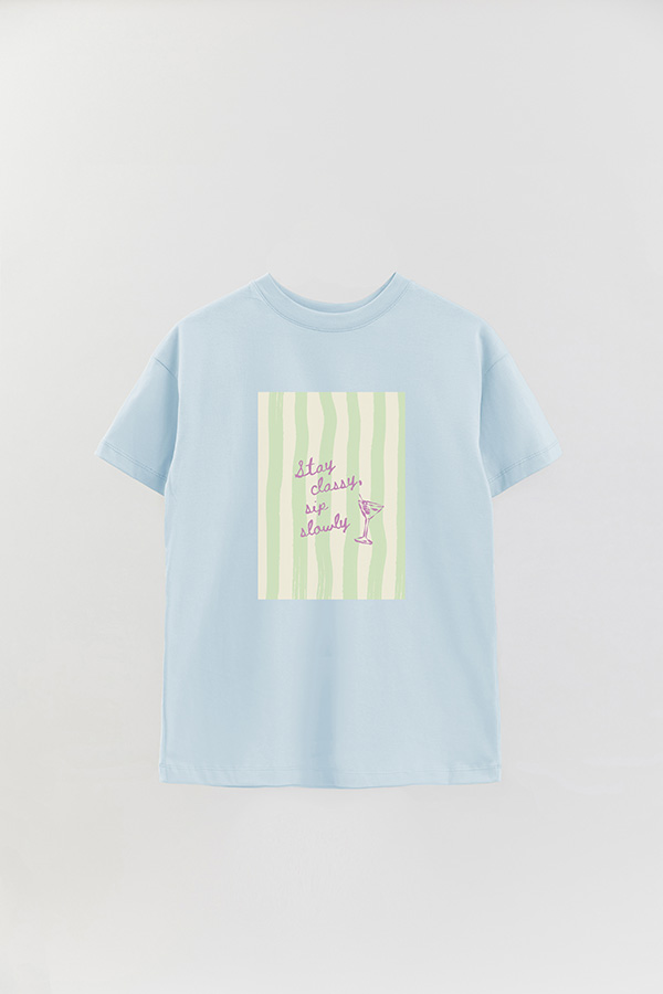REMERA OVER ESTAMPADA STP STAY CLASSY
