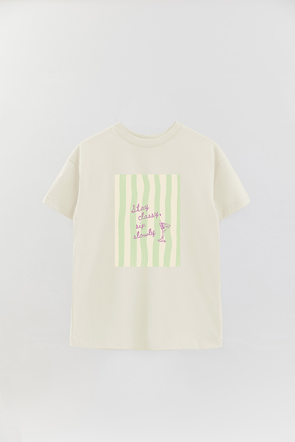 REMERA OVER ESTAMPADA STP STAY CLASSY