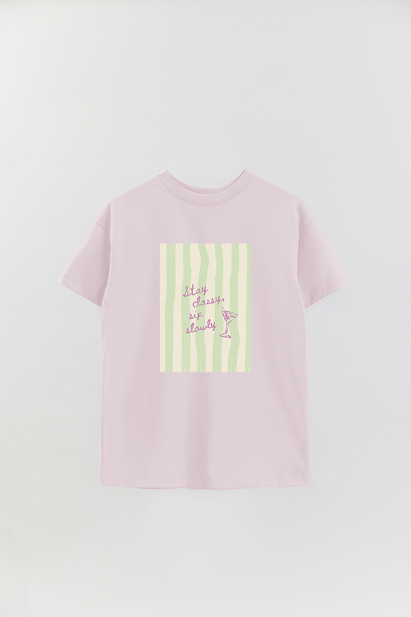 REMERA OVER ESTAMPADA STP STAY CLASSY