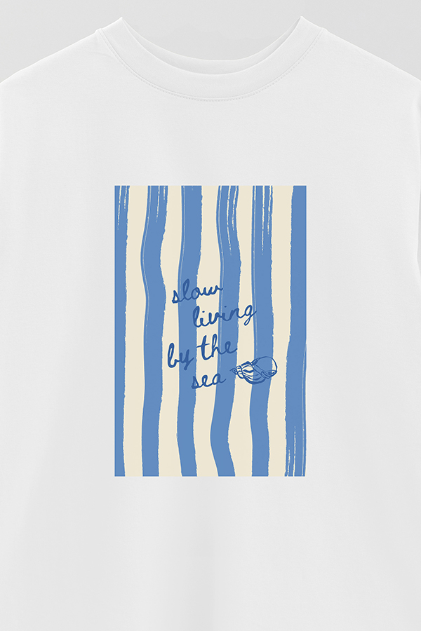 REMERA OVER ESTAMPADA STP SLOW LIVING