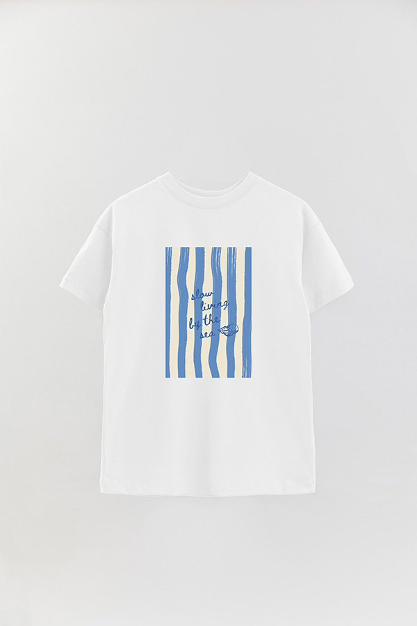 REMERA OVER ESTAMPADA STP SLOW LIVING