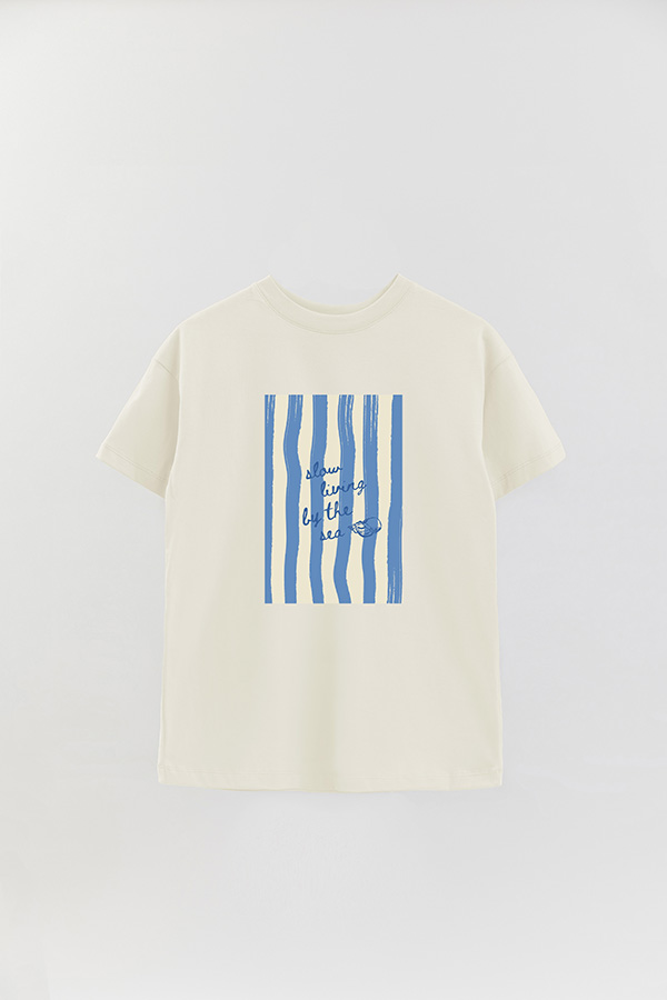 REMERA OVER ESTAMPADA STP SLOW LIVING