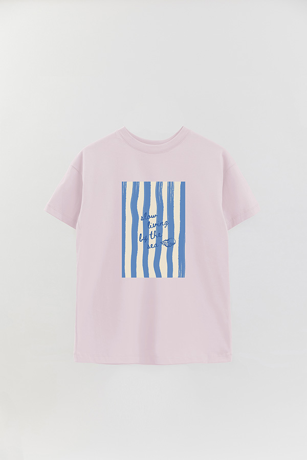 REMERA OVER ESTAMPADA STP SLOW LIVING