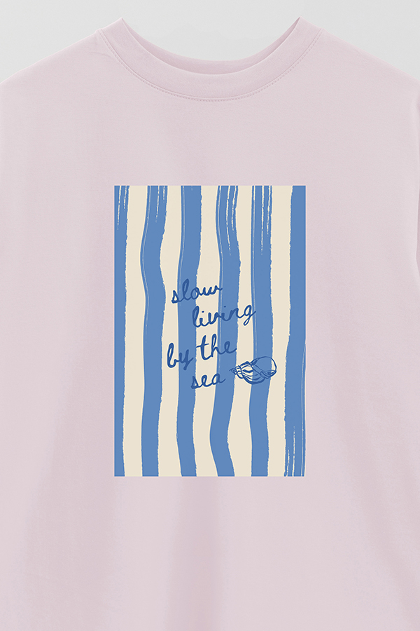 REMERA OVER ESTAMPADA STP SLOW LIVING