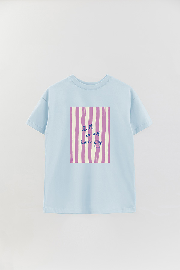 REMERA OVER ESTAMPADA STP SALT IS IN MY HAIR