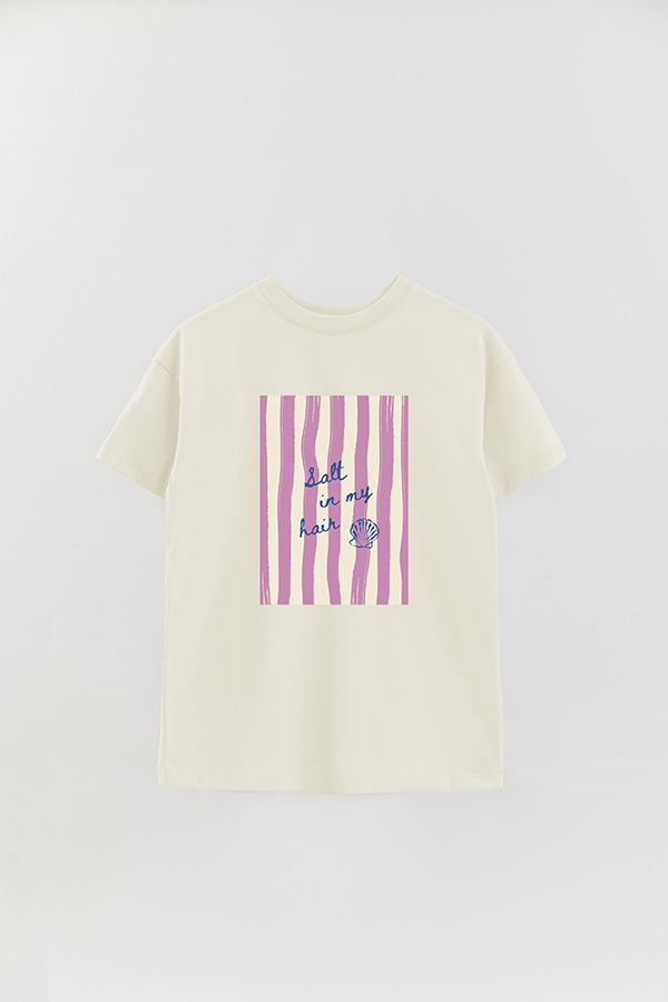 REMERA OVER ESTAMPADA STP SALT IS IN MY HAIR