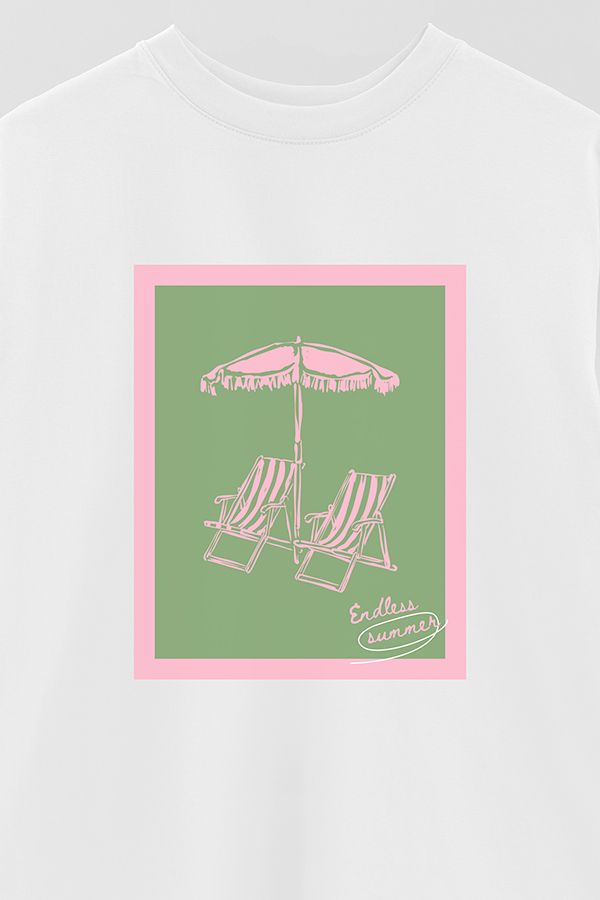 REMERA OVER ESTAMPADA STP OH HEY VACAY