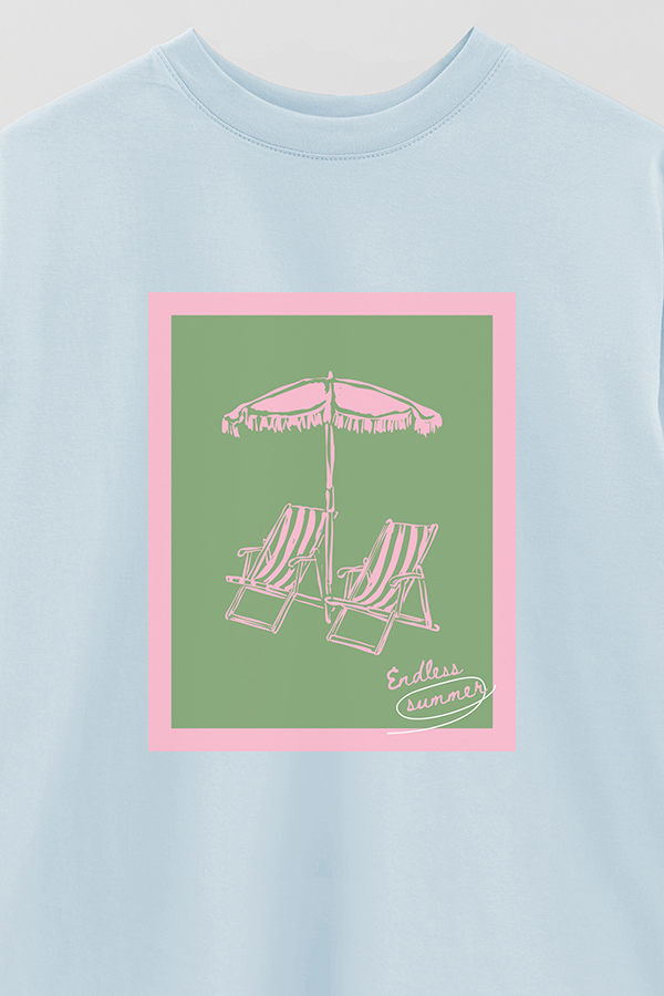 REMERA OVER ESTAMPADA STP OH HEY VACAY