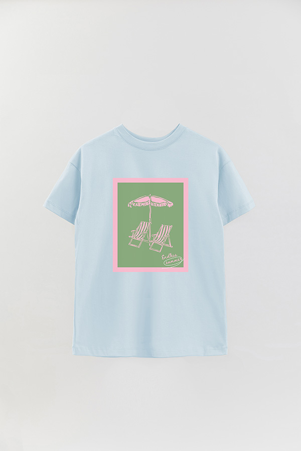REMERA OVER ESTAMPADA STP OH HEY VACAY