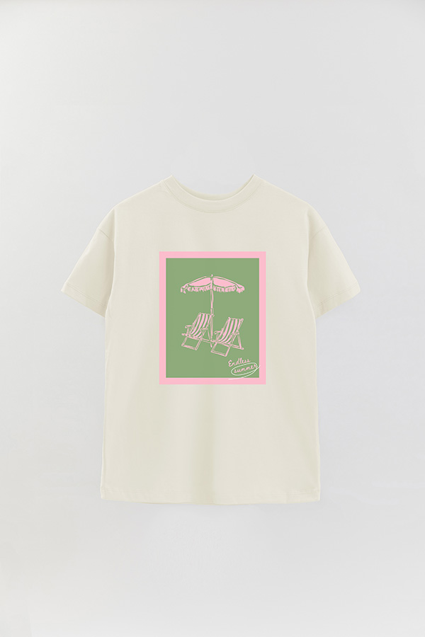 REMERA OVER ESTAMPADA STP OH HEY VACAY