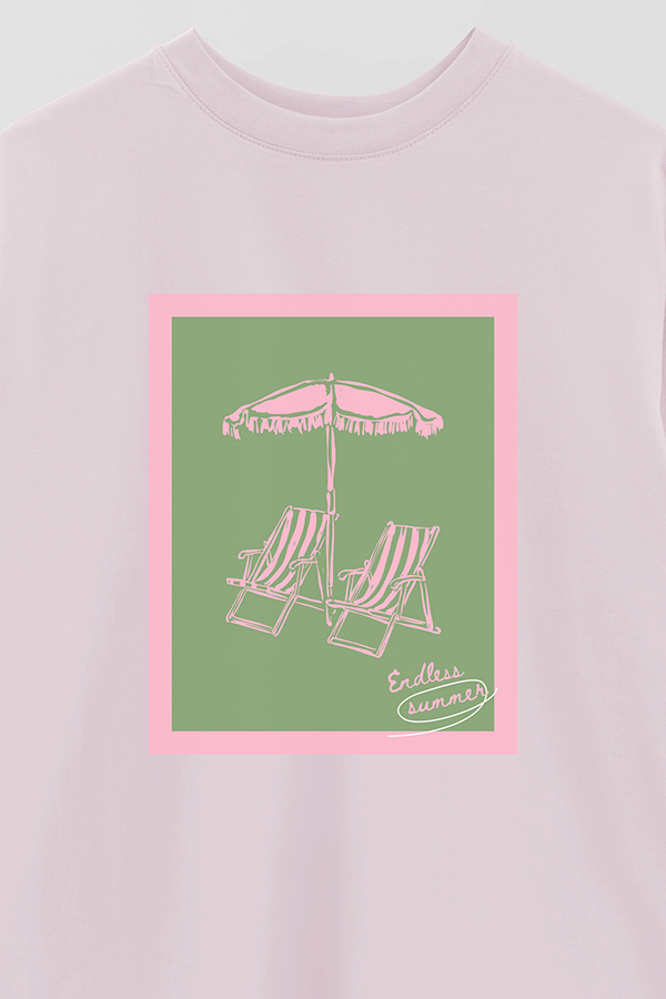 REMERA OVER ESTAMPADA STP OH HEY VACAY