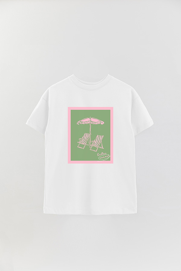 REMERA OVER ESTAMPADA STP OH HEY VACAY