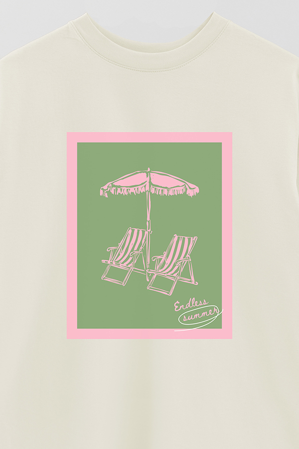 REMERA OVER ESTAMPADA STP OH HEY VACAY