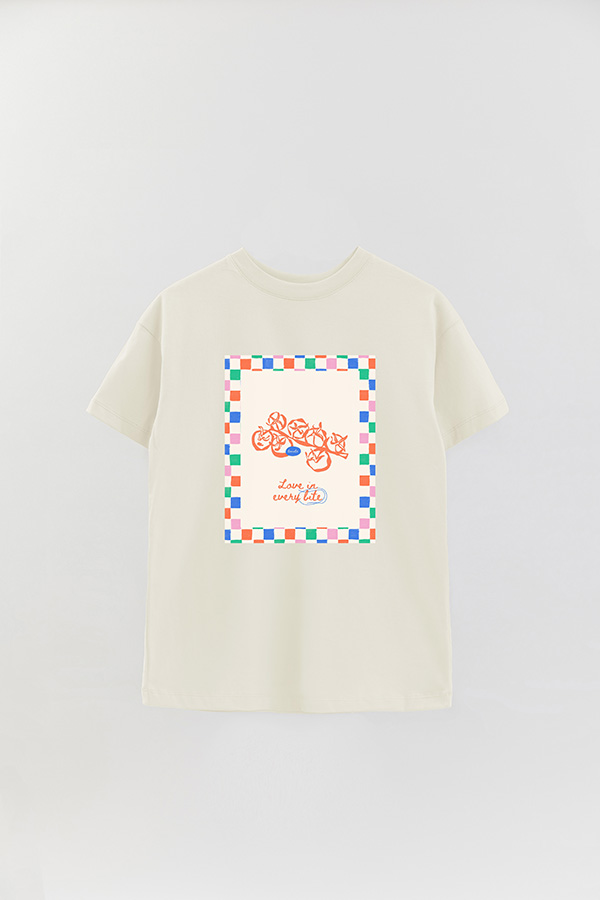 REMERA OVER ESTAMPADA STP LOVE IN EVERY BITE
