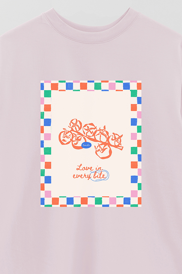 REMERA OVER ESTAMPADA STP LOVE IN EVERY BITE