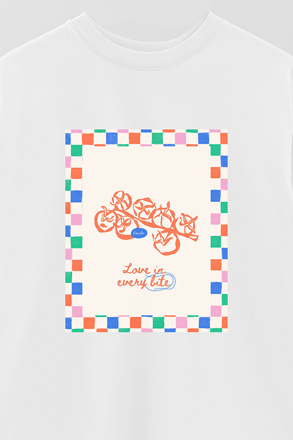 REMERA OVER ESTAMPADA STP LOVE IN EVERY BITE