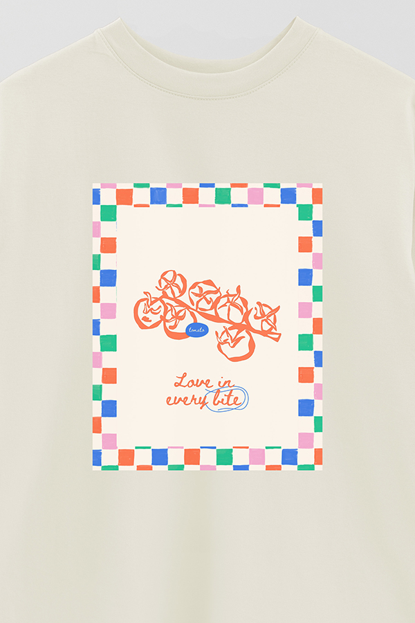 REMERA OVER ESTAMPADA STP LOVE IN EVERY BITE