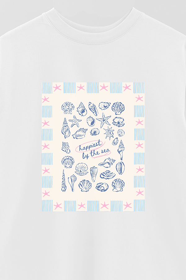 REMERA OVER ESTAMPADA STP HAPPIEST BY THE SEA