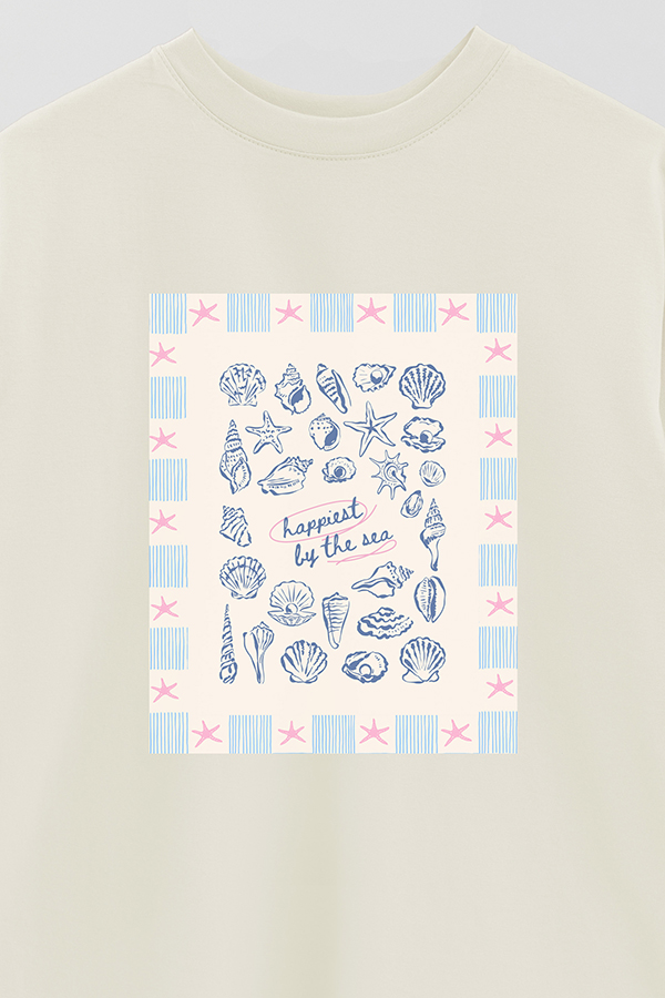 REMERA OVER ESTAMPADA STP HAPPIEST BY THE SEA