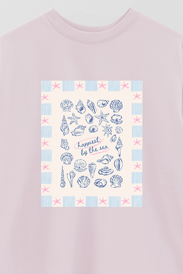 REMERA OVER ESTAMPADA STP HAPPIEST BY THE SEA