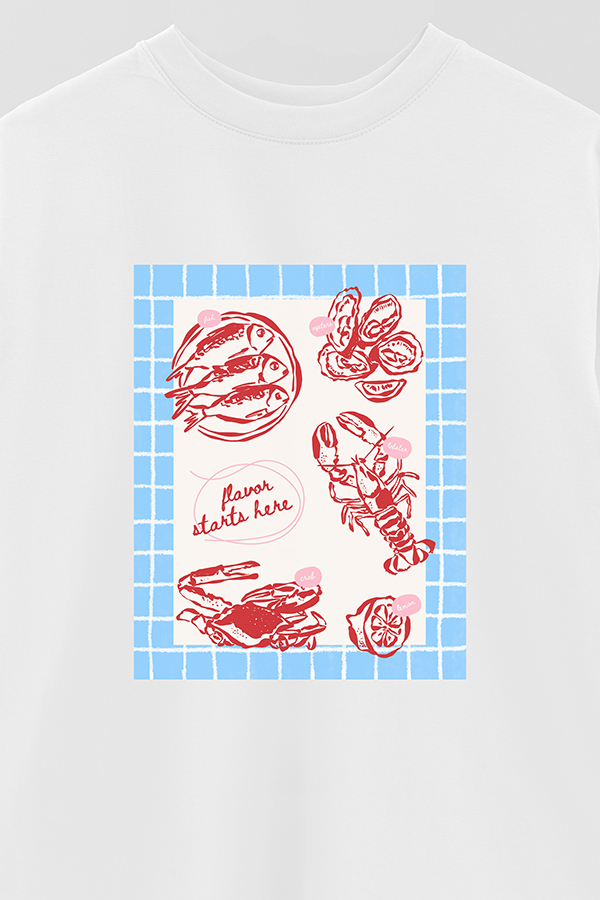 REMERA OVER ESTAMPADA STP FLAVOR STARTS HERE