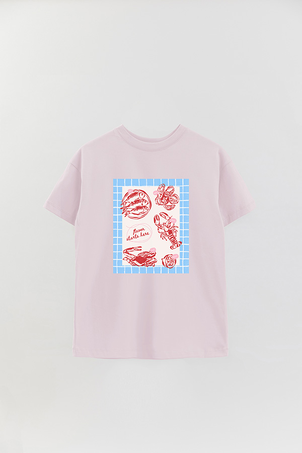 REMERA OVER ESTAMPADA STP FLAVOR STARTS HERE