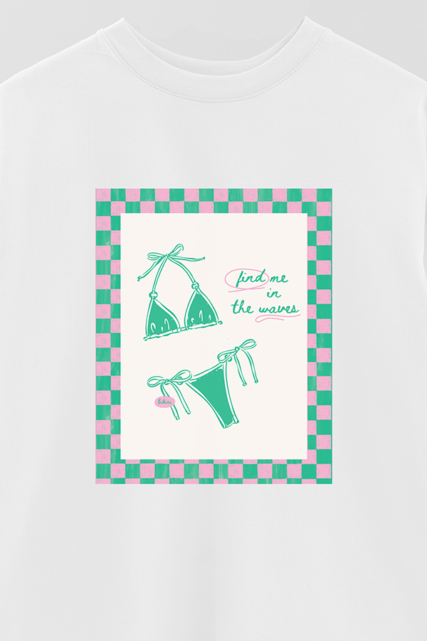 REMERA OVER ESTAMPADA STP FIND ME IN THE WAVES