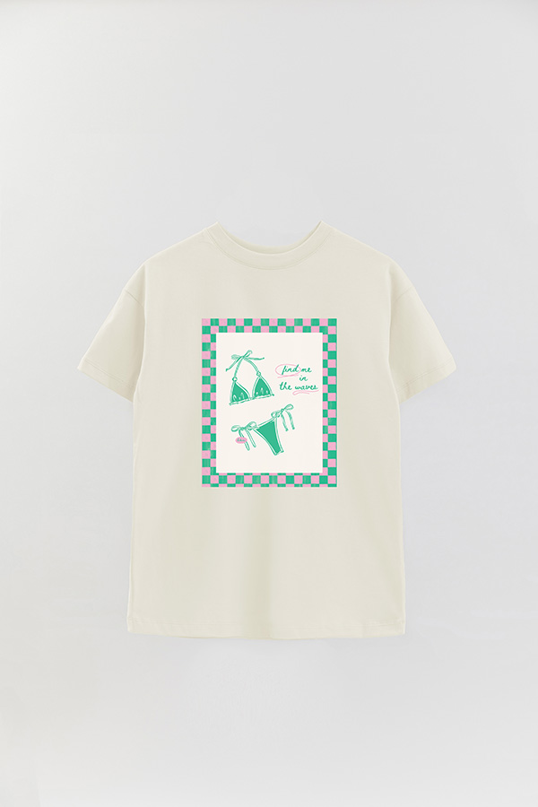REMERA OVER ESTAMPADA STP FIND ME IN THE WAVES