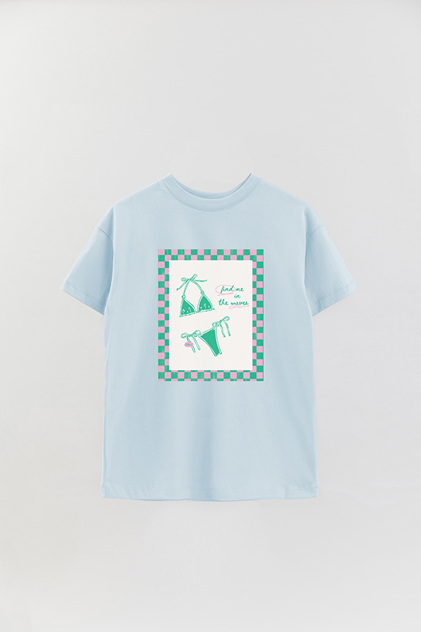REMERA OVER ESTAMPADA STP FIND ME IN THE WAVES