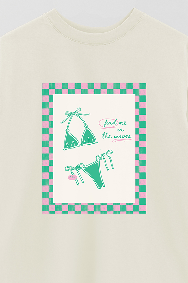 REMERA OVER ESTAMPADA STP FIND ME IN THE WAVES