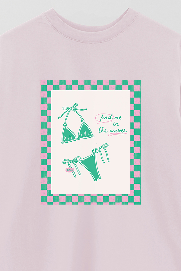 REMERA OVER ESTAMPADA STP FIND ME IN THE WAVES