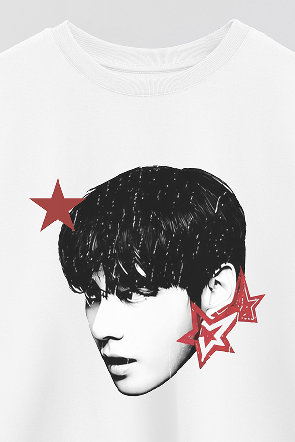 REMERA CROP ESTAMPADA BTS STAR V