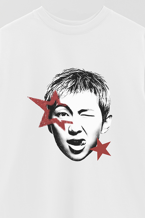 REMERA OVER ESTAMPADA BTS STAR RM