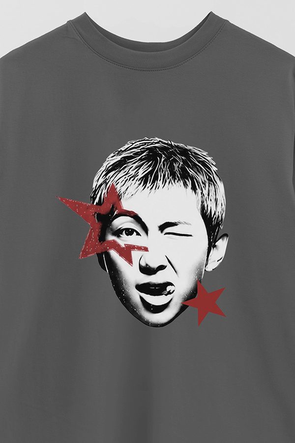 REMERA OVER ESTAMPADA BTS STAR RM