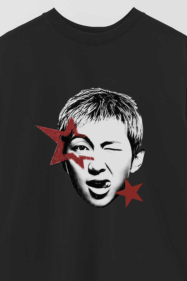 REMERA OVER ESTAMPADA BTS STAR RM