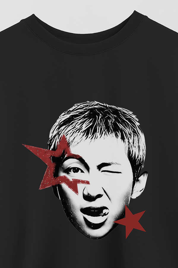 REMERA CROP ESTAMPADA BTS STAR RM