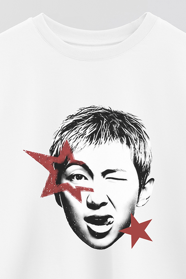 REMERA CROP ESTAMPADA BTS STAR RM