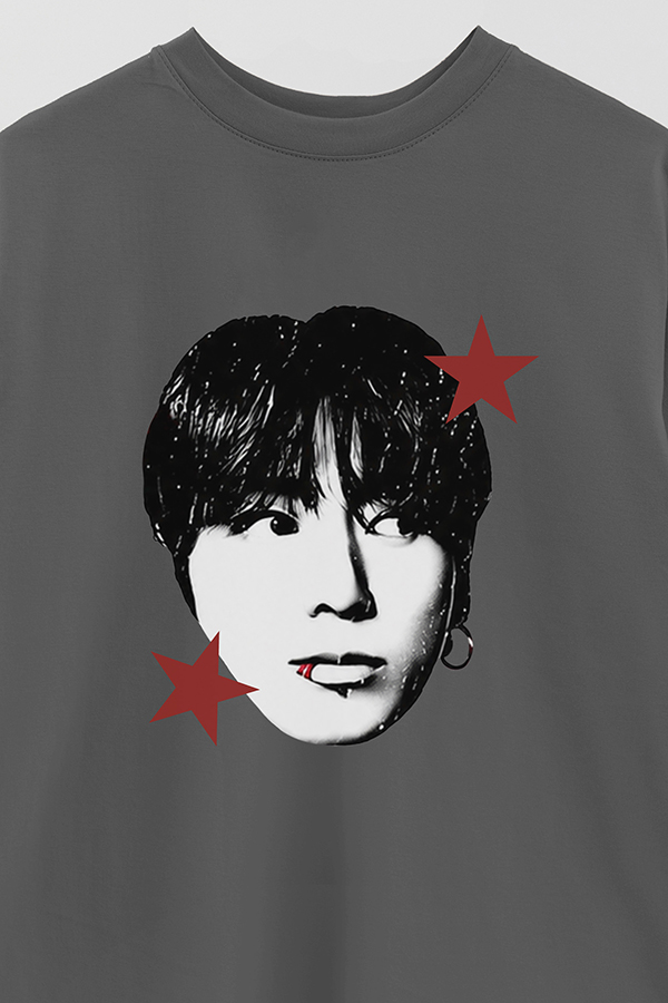 REMERA OVER ESTAMPADA BTS STAR JUNGKOOK