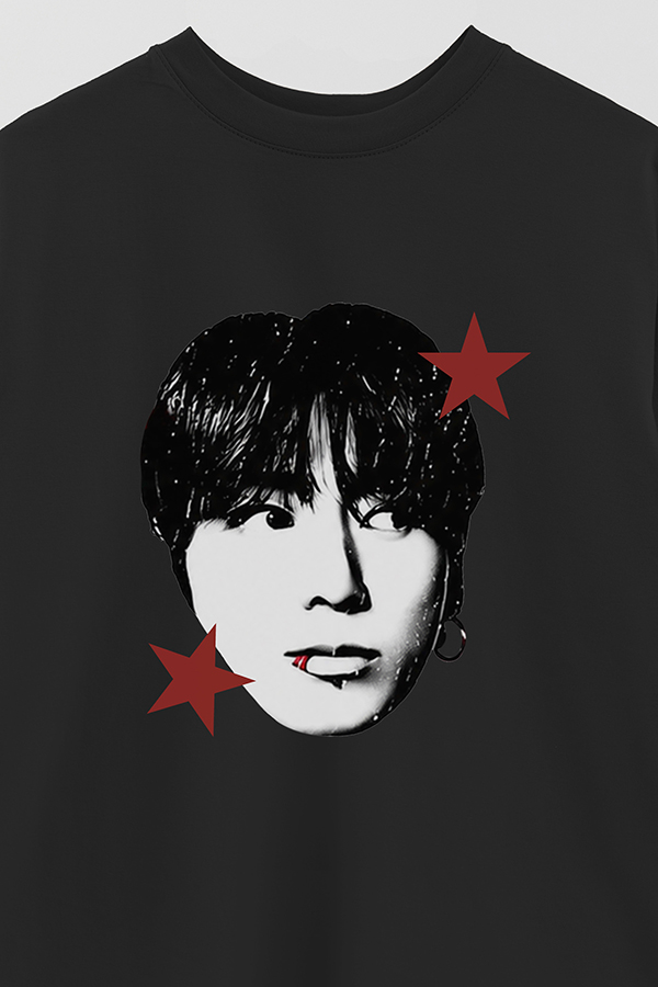 REMERA OVER ESTAMPADA BTS STAR JUNGKOOK