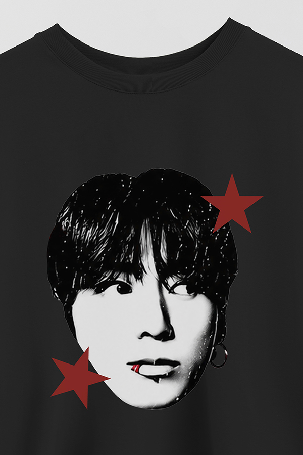 REMERA CROP ESTAMPADA BTS STAR JUNGKOOK