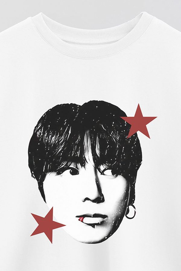 REMERA CROP ESTAMPADA BTS STAR JUNGKOOK