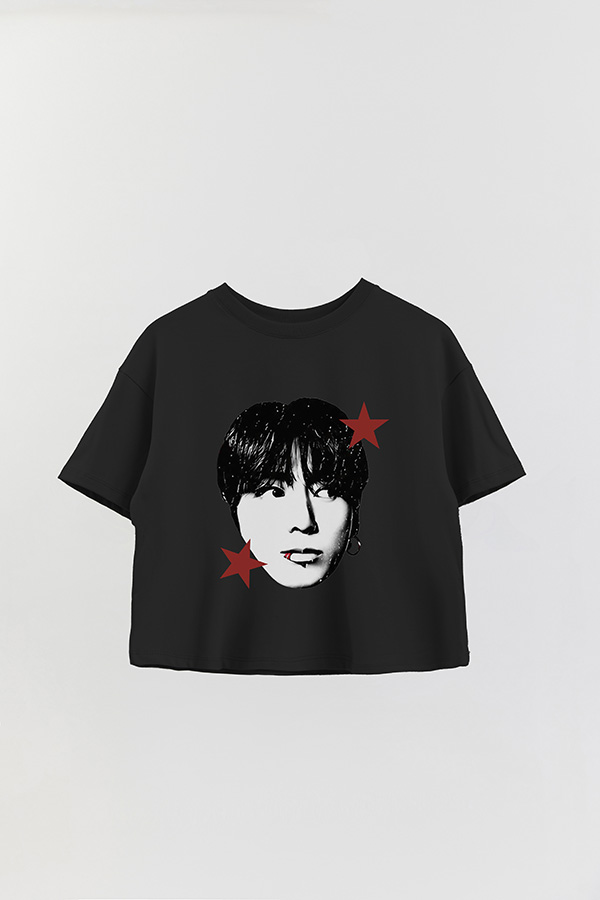 REMERA CROP ESTAMPADA BTS STAR JUNGKOOK