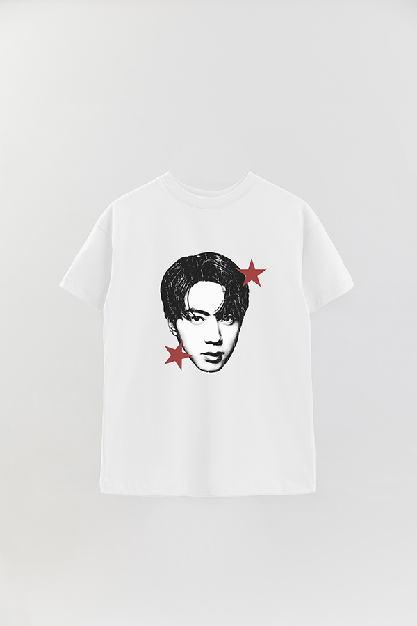 REMERA OVER ESTAMPADA BTS STAR JIN